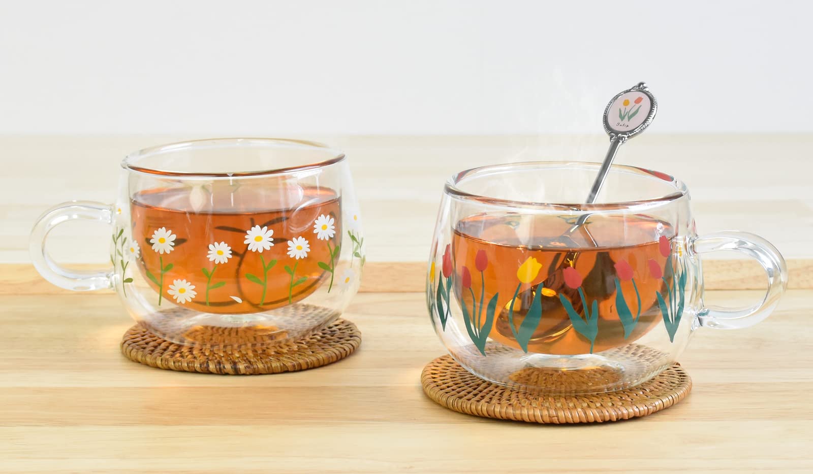 Amazon｜逸品社 Fleur (フルール) ダブルウォール グラス 250ml